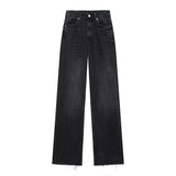 Van Elst Mode® | Schwarze Jeans mit weitem Bein