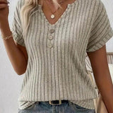 Van Elst Mode® | STRICKBLUSE MIT V-AUSSCHNITT