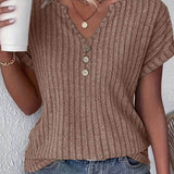 Van Elst Mode® | STRICKBLUSE MIT V-AUSSCHNITT