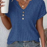 Van Elst Mode® | STRICKBLUSE MIT V-AUSSCHNITT