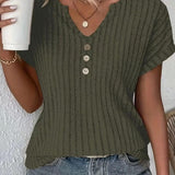 Van Elst Mode® | STRICKBLUSE MIT V-AUSSCHNITT