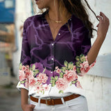 Van Elst Mode® | MODISCH BEDRUCKTE BLUSE