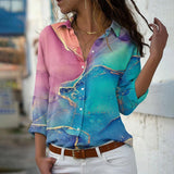 Van Elst Mode® | MODISCH BEDRUCKTE BLUSE