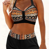 Janette | Hochtailliertes Ripp-Bikini-Set