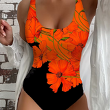 Lucy | Stilvoller Einteiler-Badeanzug mit floralem Design