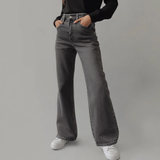 Van Elst Mode® | Graue Damenhose Weite Beine