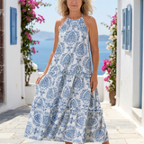 Isadora | Ärmelloses Hochgeschlossenes Maxikleid