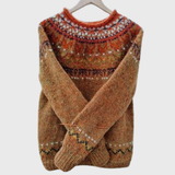 Marianne | Pullover mit goldenem Dünenmotiv