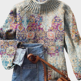 Jess - Künstlerischer Strickrollkragenpullover