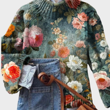 Greta - Künstlerischer Strickrollkragenpullover