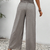 Lisette Hose mit weitem Bein und geometrischem Druck