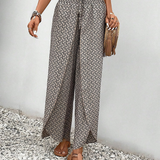 Lisette Hose mit weitem Bein und geometrischem Druck