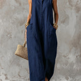 ELEANOR | Lässiger Leinenmischung Jumpsuit