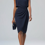Éloise Drapiertes Midi-Kleid