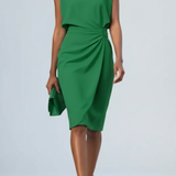 Éloise Drapiertes Midi-Kleid