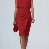 Éloise Drapiertes Midi-Kleid