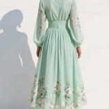 Aurelia Floral Midi Kleid