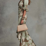 Rosalie Floral Rüsch Midi Kleid