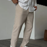 Herren Relax Fit Plissee Hose – Eleganter und Bequemer Alltags- und Business-Look