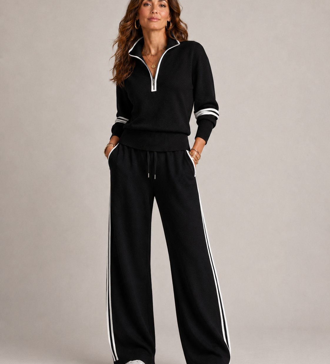 Serena | Zip-Up Sweater Set