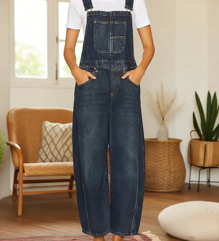 Nora™ | Latzhose aus Denim mit Taschen