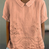 Lily | Floral Besticktes Hemd