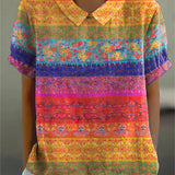 Maya | Floral Gestreiftes Hemd