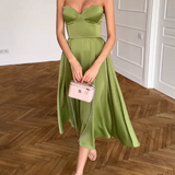 Liora | Elegantes Midi-Ohne-Träger-Kleid