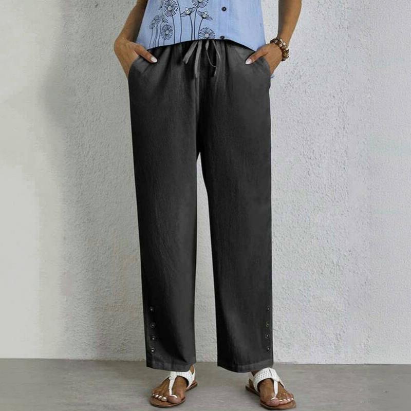 【Baumwolle und Leinen】Bequeme Freizeit-Hosen