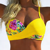 Kontrastierender Gedruckter Bikini-Bralette