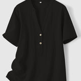 Van Elst Mode® | Elegante V-Ausschnitt Bluse