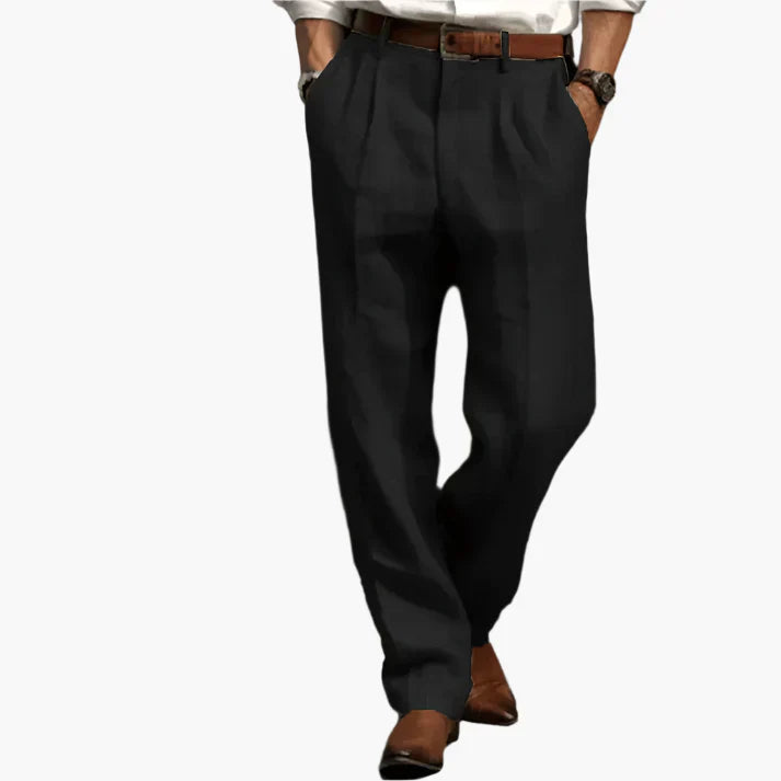 Herren Retro Anzughose – Klassische Business- und Freizeit-Hose mit weitem Bein, elegantem Look, ideal für Büro und Alltag