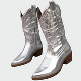 Sarah - Metallic Cowboy Stiefeletten