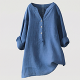 Luftige Damenbluse mit Knopfleiste