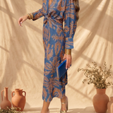 Celeste | Midi Kleid Eleganz mit Blumenmuster