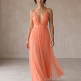 Ginevra | Maxi Kleid Licht Koralle