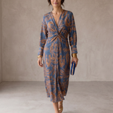 Celeste | Midi Kleid Eleganz mit Blumenmuster