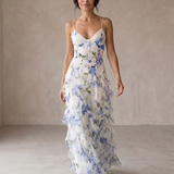 Uri | Midikleid mit floralem Muster und Rüschen