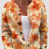 Helga™ | Cardigan mit Herbstblättern