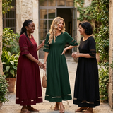 Aubrey™ | Figurbetontes midi Kleid mit Bauchweg-Effekt