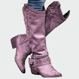 Felicity - Retro Kunstleder Cowboy-Stiefel