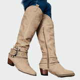 Felicity - Retro Kunstleder Cowboy-Stiefel