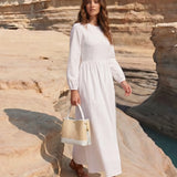 Borsa Kendy aus Leder und Rafia Chevron Limited Edition Weiß