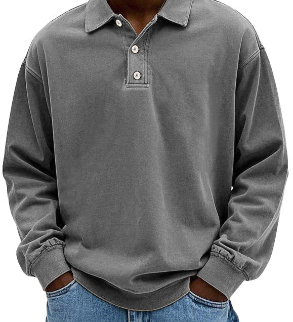 Lässiges langärmeliges Herren-Polo