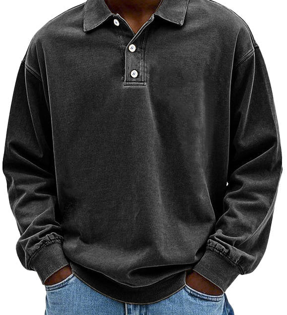 Lässiges langärmeliges Herren-Polo