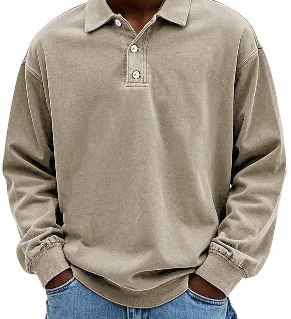 Lässiges langärmeliges Herren-Polo