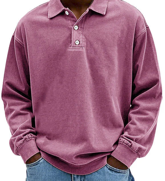 Lässiges langärmeliges Herren-Polo