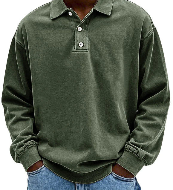 Lässiges langärmeliges Herren-Polo