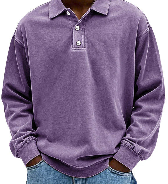 Lässiges langärmeliges Herren-Polo