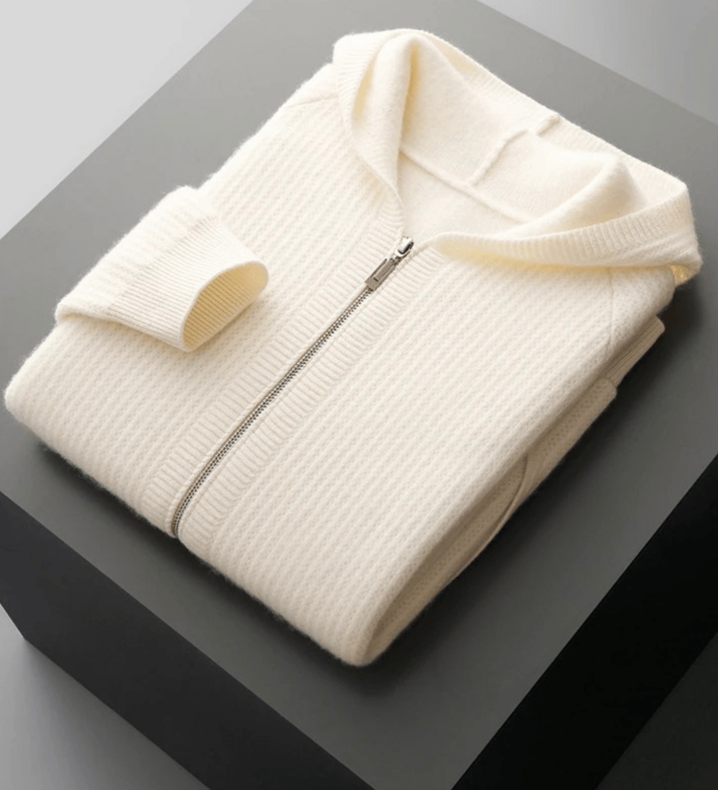 Merino Zip-Hoodie aus extra feiner Merinowolle